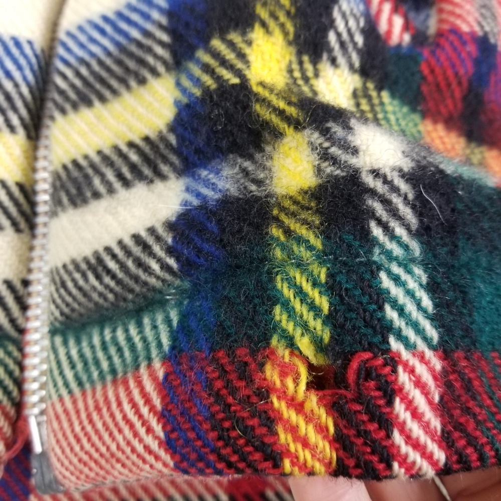 Vintage Men's Plaid Zip Up Scottish Tartan Hooded - Picture 5 of 8